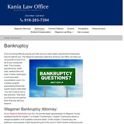 Wagoner Bankruptcy Attorney - Chapter 7 and Chapter 13 - Fresh Start