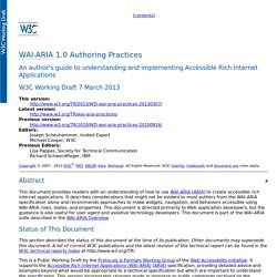 WAI-ARIA 1.0 Authoring Practices