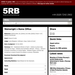 Wainwright v Home Office - 5RB Barristers