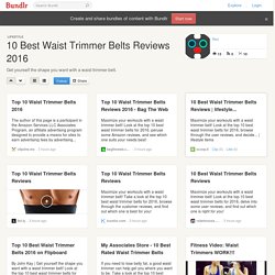 10 Best Waist Trimmer Belts Reviews 2016