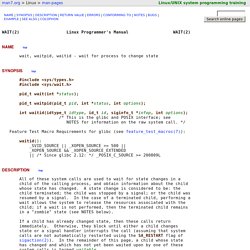 wait(2) - Linux manual page