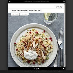 Waitrose & Partners Food November 2018: Tahini chicken with persian rice