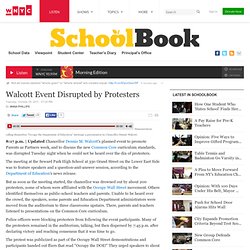 Walcott Event Disrupted by Protesters – SchoolBook