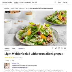 Light Waldorf salad with caramelized grapes