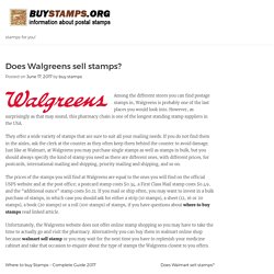 Does Walgreens sell stamps? – Buy stamps – Information where to buy postage stamps near you