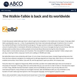 The Walkie-Talkie is back and its worldwide