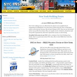 New York Walking Tours - Free neighborhood Manhattan and Central Park tours led by NY natives