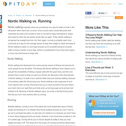 Nordic Walking vs. Running