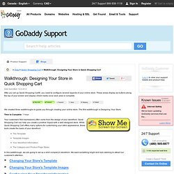 Walkthrough: Designing Your Store in Quick Shopping Cart - Search the Go Daddy Help Center
