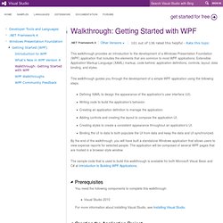 Getting Started with Windows Presentation Foundation