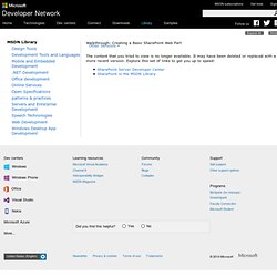 Walkthrough: Creating a Basic SharePoint Web Part