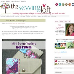 Mini Wallets - Scrap style - The Sewing Loft