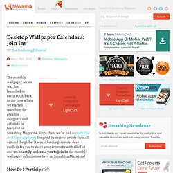 Desktop Wallpaper Calendar: Join in! - Smashing Magazine