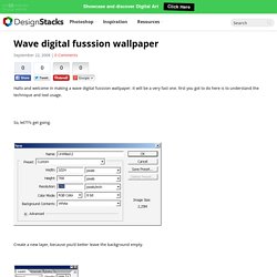 Wave digital fusssion wallpaper
