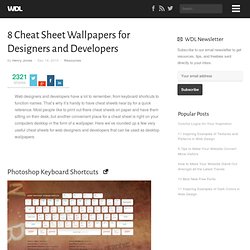 8 Cheat Sheet Wallpapers for Designers and Developers