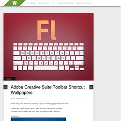 Adobe Creative Suite Toolbar Shortcut Wallpapers