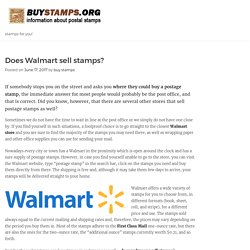 Does Walmart sell stamps? – Buy stamps – Information where to buy postage stamps near you