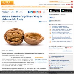 Walnuts linked to 'significant' drop in diabetes risk