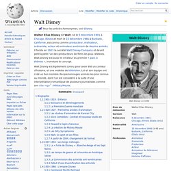 Walt Disney, biographie du fondateur