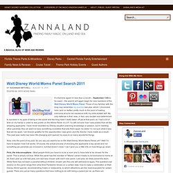 Walt Disney World Moms Panel Search 2011