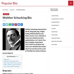Walther Schucking Net worth, Salary, Height, Age, Wiki - Walther Schucking Bio
