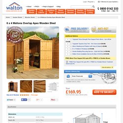 6 x 4 Waltons Overlap Apex Wooden Shed