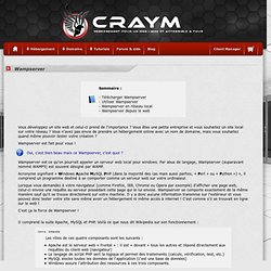 [TUTORIEL] - Créer un site local avec WampsSeveur - Craym Internet Technology