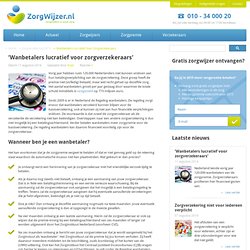 'Wanbetalers lucratief voor zorgverzekeraars' - ZorgWijzer.nl