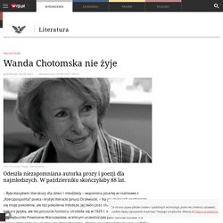 Wanda Chotomska nie żyje - Literatura