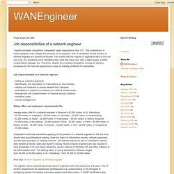 WANEngineer: Job responsibilities of a network engineer