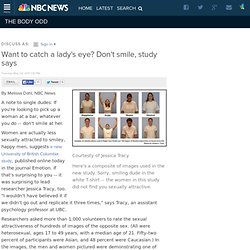 Want to catch a lady's eye? Don't smile, study says