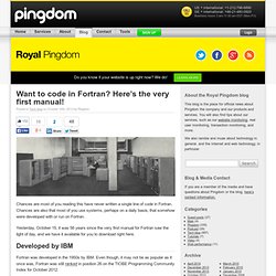 Want to code in Fortran? Here's the very first manual!