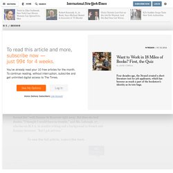 Want to Work in 18 Miles of Books? First, the Quiz - The New York Times
