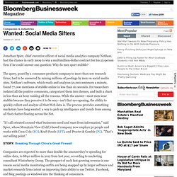 Wanted: Social Media Sifters