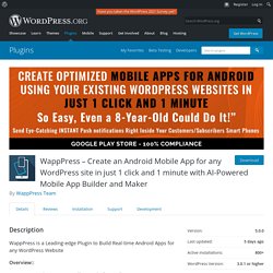 wordpress mobile app plugin