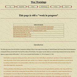 War Warnings