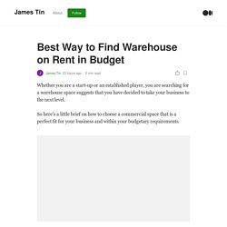Best Way to Find Warehouse on Rent in Budget