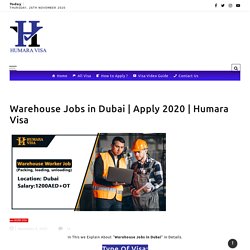Warehouse Jobs in Dubai