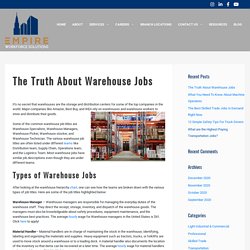 The Truth About Warehouse Jobs - Empire Workforce Solutions