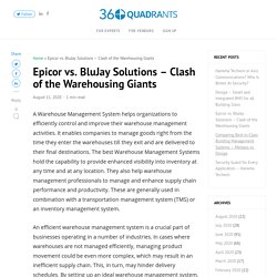 Epicor vs. BluJay Solutions – Clash of the Warehousing Giants - 360Quadrants