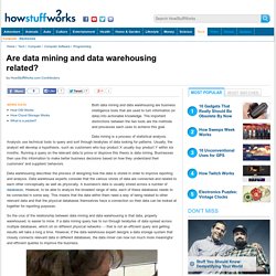 Are data mining and data warehousing related? - HowStuffWorks