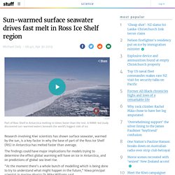 Sun-warmed surface seawater drives fast melt in Ross Ice Shelf region