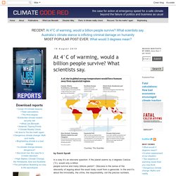At 4°C of warming, would a billion people survive? What scientists say.