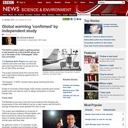 Global warming 'confirmed' by independent study