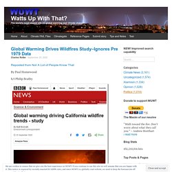 Global Warming Drives Wildfires Study–Ignores Pre 1979 Data