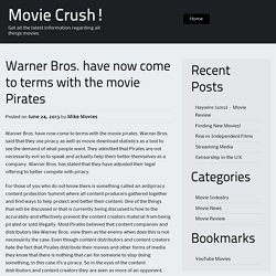 Warner Bros. have now come to terms with the movie Pirates