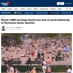 Nearly 1,900 warnings issued over lack of social distancing at Vancouver parks, beaches
