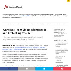 Warnings From Sleep: Nightmares and Protecting The Self