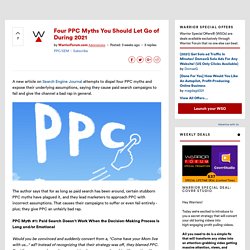 Four PPC Myths You Should Let Go of During 2021