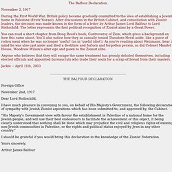 Wars Made - Balfour Declaration